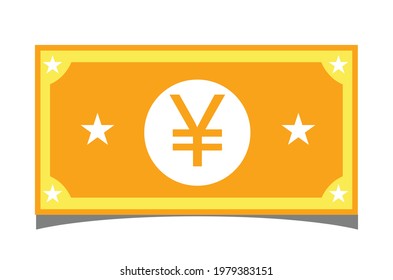 Japani yen Banknote vector. Can be used for Web, Mobile, Infographic and Print. EPS 10 Vector illustration.