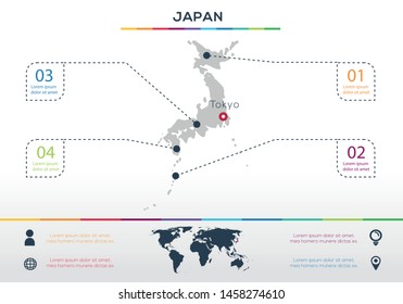 Japan-info graphics elements Vector illustration