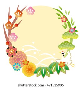 Japan's beautiful and auspicious illustrations (wheel)