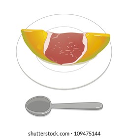Japan's delicious ham and melon