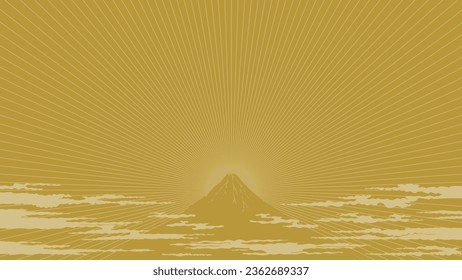 Japan's Mt.Fuji light design background. Vector data that is easy to edit.