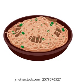 Japchae Vector Art for Korean Food Lovers