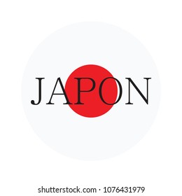 Japon flag vector