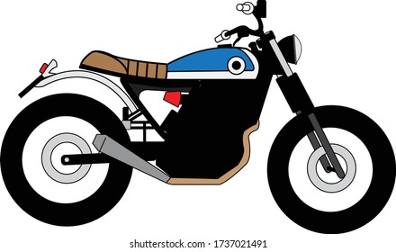 Japstyle custom motorcycle, simple vector