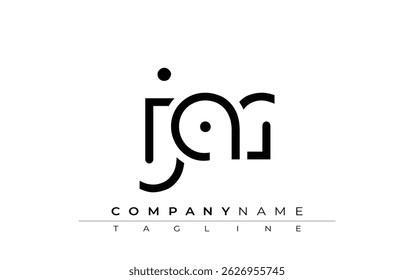 JAR abstract letter design. Modern Business Logo Design With Abstract Typography and Contemporary Style