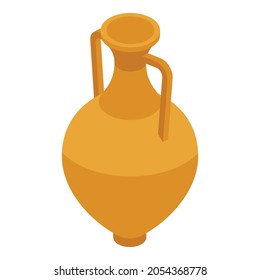 Jar amphora icon. Isometric of Jar amphora vector icon for web design isolated on white background