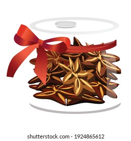Jar of anise icon. Cartoon of jar of anise vector icon for web design isolated on white background