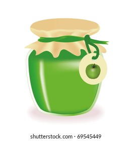 Jar of apple jam