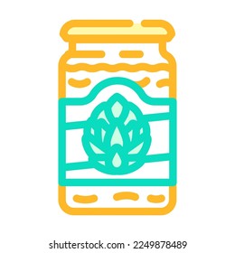 jar artichoke color icon vector. jar artichoke sign. isolated symbol illustration