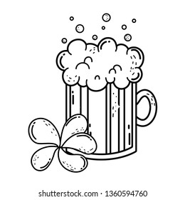 jar beer and clovers saint patrick day
