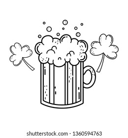 jar beer and clovers saint patrick day