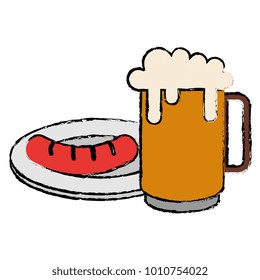 jar beer fresh and sausage