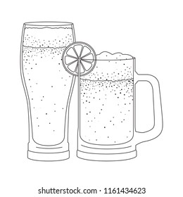 jar beer and glass drinks
