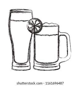 jar beer and glass drinks
