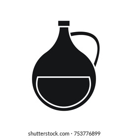jar of beer icon flat black