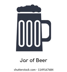 Jar of Beer icon vector isolated on white background for your web and mobile app design, Jar of Beer logo concept