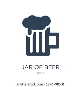 jar of beer icon vector on white background, jar of beer trendy filled icons from Food collection, jar of beer vector illustration