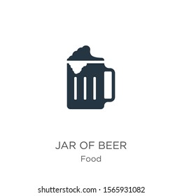 Jar of beer icon vector. Trendy flat jar of beer icon from food collection isolated on white background. Vector illustration can be used for web and mobile graphic design, logo, eps10