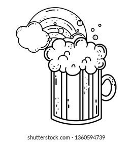 jar beer and rainbow saint patrick day