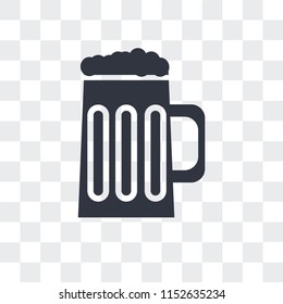 Jar of Beer vector icon isolated on transparent background, Jar of Beer logo concept