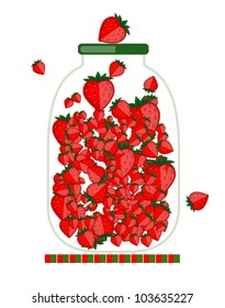 Jar with berry jam for your design
