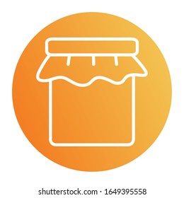 jar block style icon design, Cook kitchen Eat food restaurant home menu dinner lunch cooking and meal theme Vector illustration