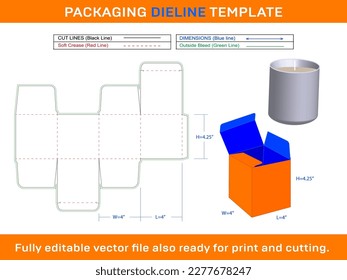 Caja de Velas Jar, Templosde Dieline del Vector del Paquete de Atención