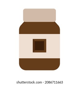 a jar of chocolate clip art vector illustration