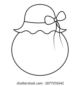 A jar of Christmas jam. Sketch. Delicious berry jam in a glass container. The lid is tied with a bow. Vector illustration. Coloring book for children. Sweet dessert for tea drinking. Doodle style. 