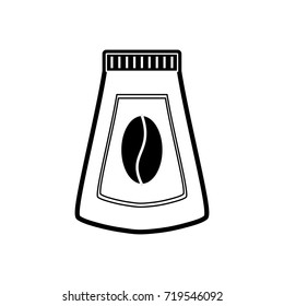  jar with coffee beans  vector illustration