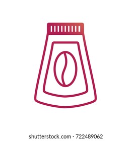 jar with coffee beans vector illustration