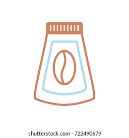 jar with coffee beans vector illustration