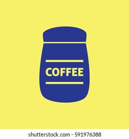Jar with coffee icon