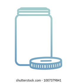 jar coin  bank  vector illustration