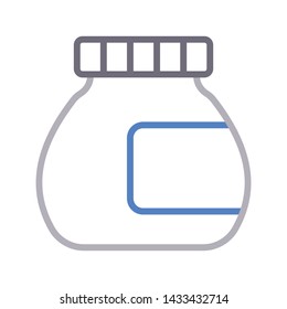 jar color line vector icon