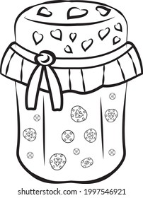 Jar Coloring Page or Book for Children and Adults