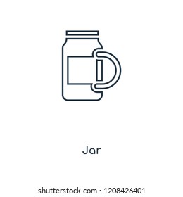 Jar concept line icon. Linear Jar concept outline symbol design. This simple element illustration can be used for web and mobile UI/UX.