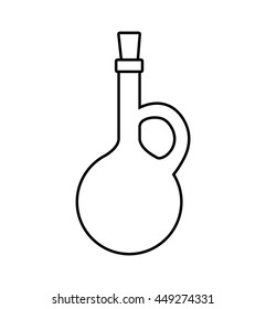Jar concept represented by bottle of glass icon. isolated and flat illustration 