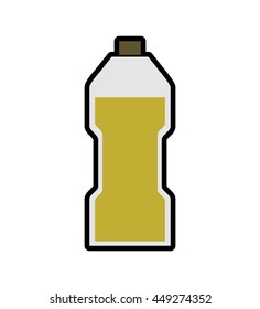 Jar concept represented by olive oil inside bottle of glass icon. isolated and flat illustration 