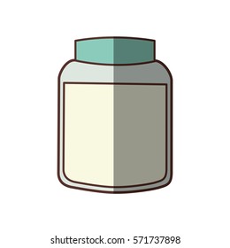 jar container ingredient cooking shadow vector illustration eps 10