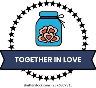 A jar of cookies with a lid and a background