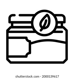 tarro para cosméticos vectores de icono de línea de basura cero. frasco para cosméticos signo de basura cero. símbolo de contorno aislado ilustración negra