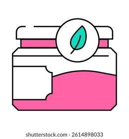 jar for cosmetics zero waste line icon vector. jar for cosmetics zero waste sign. isolated symbol illustration