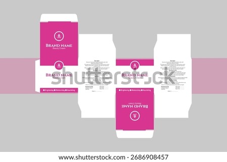 Jar cream box package design