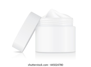 Jar Of Cream Container Opaque White Color 