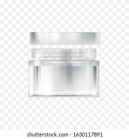 Jar for cream. Cosmetic product. Clipart for beauty salons and cosmetics business.