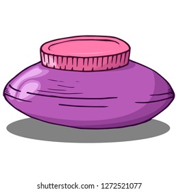 Jar with cream icon. Vector illustration of a jar with a cosmetic. Hand drawn cosmetic cream jar.