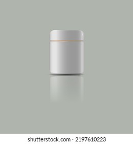 Jar of cream template realistic vector illustration.