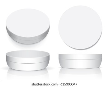 A jar of cream for your design and logo. It's easy to change colors. Mock Up. Vector EPS 10