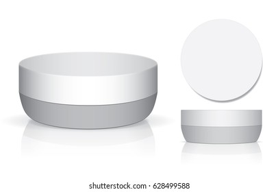 A jar of cream for your design and logo. It's easy to change colors. Mock Up. Vector EPS 10